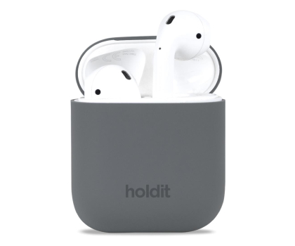 Etui na słuchawki Holdit Silicone Case AirPods 1&2 Space Gray